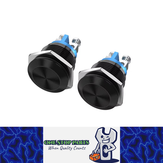 2pcs 12mm Metal Momentary Push Button Switch Screw Terminals 12V 2 Pin Switch