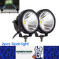 2 x LED Work Lights Round Lamps 60W 98mm 12V-24V 6500K Spot Beam LED Spotlights