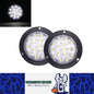 2 x White LED Rear Light Round 136mm 12-24V Reverse Lamp Tail Lamp Trailer Truck
