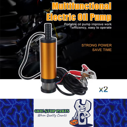 2x 12V Car Electric Diesel Fuel Pump 12L/min Water Oil Diesel Fuel Transfer Pump