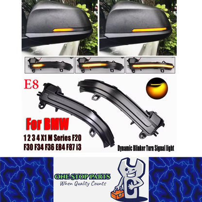 2x Dynamic Turn Signal Led Rearview Mirror Light for BMW 1 2 3 4 Series X1 i3 M2