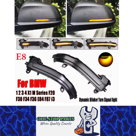 2x Dynamic Turn Signal Led Rearview Mirror Light for BMW 1 2 3 4 Series X1 i3 M2