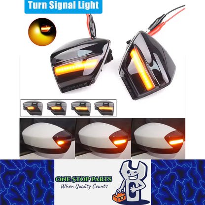 2x Dynamic Turn Signal Light Led Rearview Mirror Light for Ford S-Max Kuga C-Max