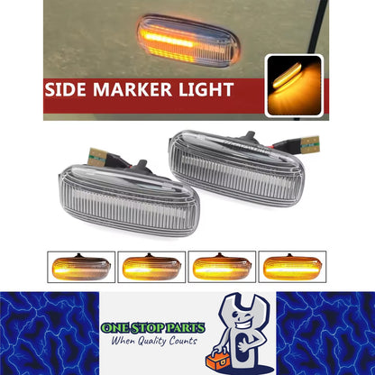 2x Dynamic Turn Signal Light LED Side Marker Lamp for Audi A3 S3 8P A4 RS4 A6 S6