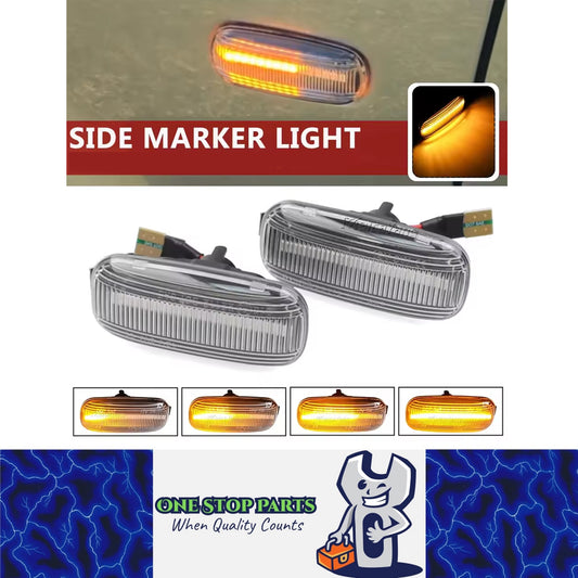 2x Dynamic Turn Signal Light LED Side Marker Lamp for Audi A3 S3 8P A4 RS4 A6 S6