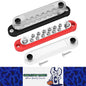 M6 Bus Bar 12V-48V 150A Power Distribution Block 2xM6 Posts Studs 12xM4 Terminal