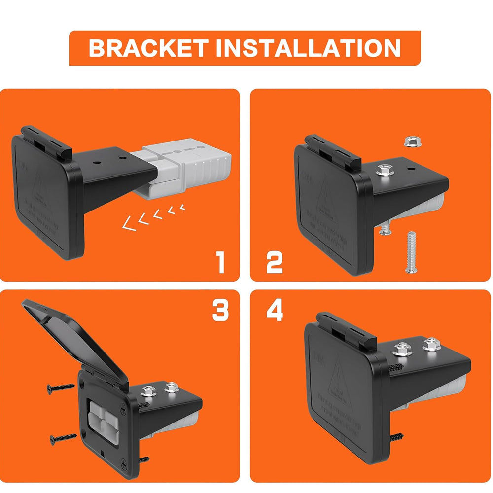 1 x 175A Grey Anderson style Plug Includes Flush Mount Bracket and Cover