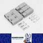 2 x 50A Grey 3 Pin Style Anderson Style Sockets Plugs 50 Amp for Caravan and Cam