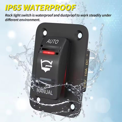 1 x 3 Way 20A Bilge Pump Rocker Switch Panel 12V 24V 4Pin SPDT Auto/Off/Manual