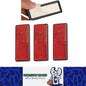 3 x Red Reflectors Adhesive Backing Stick on Red Reflectors 88x35mm 3pcs