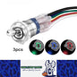 3 x RGB LED Toggle Switch 16mm 12V 24V SPST On/Off IP67 for Car Marine Boat