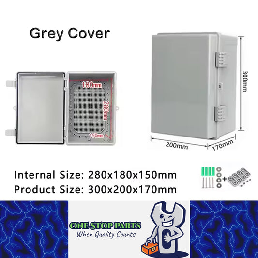 Waterproof Electrical Box 300x200x170mm Plastic Outdoor Enclosure Junction Box