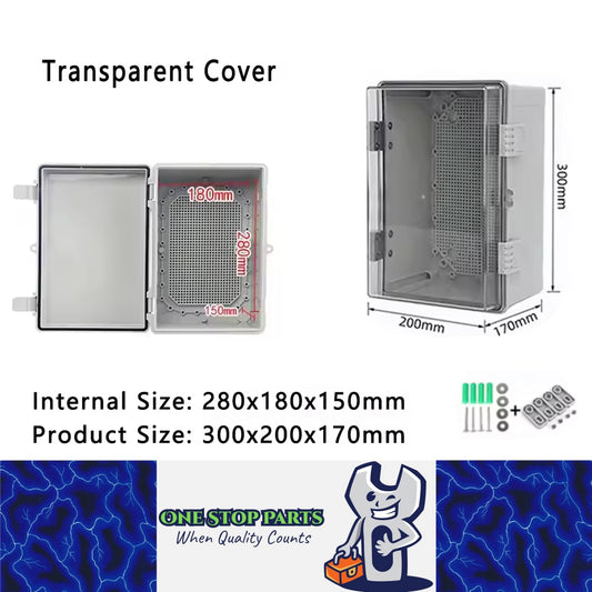 Waterproof Outdoor Electrical Box 300x200x170mm Plastic Enclosure Junction Box