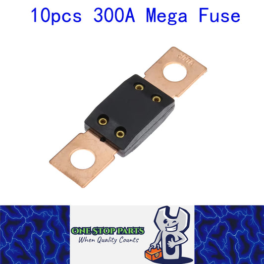 10 x 300A Mega Fuses ANM 300Amp Fuses 68mmx16mm (Hole centres 51mm) 10pcs