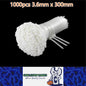 1000 x 300mm White Cable ties 3.6mm x 300mm White Plastic Nylon Ties (1000pcs)