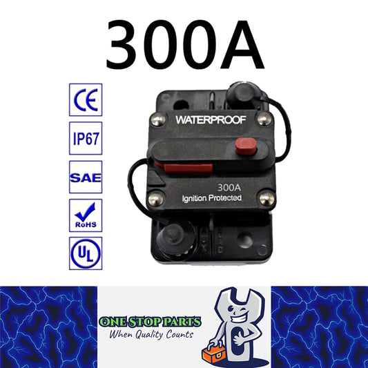 12v 300A Circuit Breaker Manual Reset Water Proof Ideal for 4wd Caravan Boat