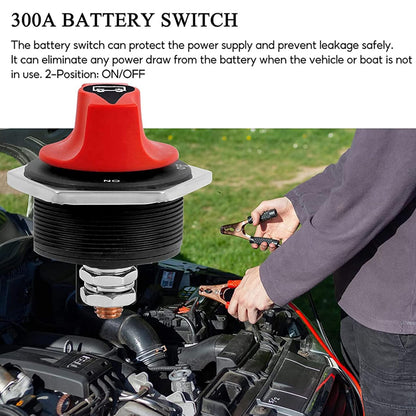 12V-24V 300Amp Heavy Duty Isolator Switch 45mm for Cars Boats 4wd Truck Caravan