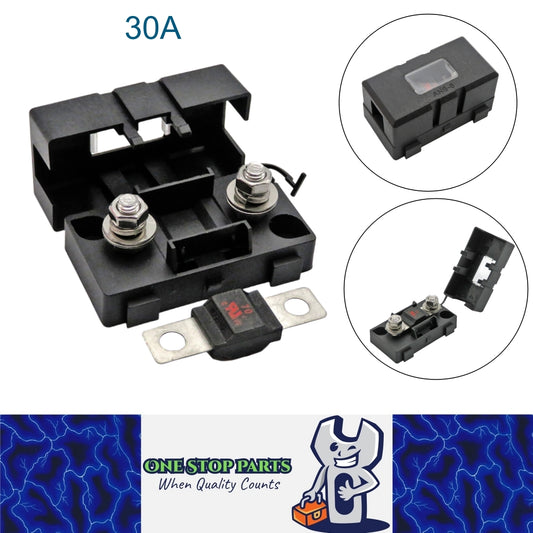 ANS Inline Fuse Holder with Bolt On 30 Amp Fuse Supplied (30A) ANS fuse holder