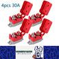 4 x Mini Waterproof Auto Reset 30Amp Circuit Breaker With Dust Boot Covers 4pcs