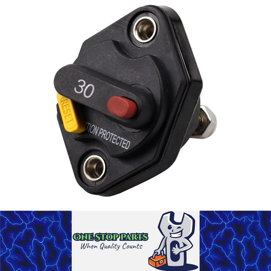 Recessed 30Amp Manual Reset Circuit Breaker Car Boat Caravan Neat Finish