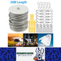 30m 304 Stainless Steel Cable Rope Kits PVC Coated Heavy Duty Wire Cable Rope