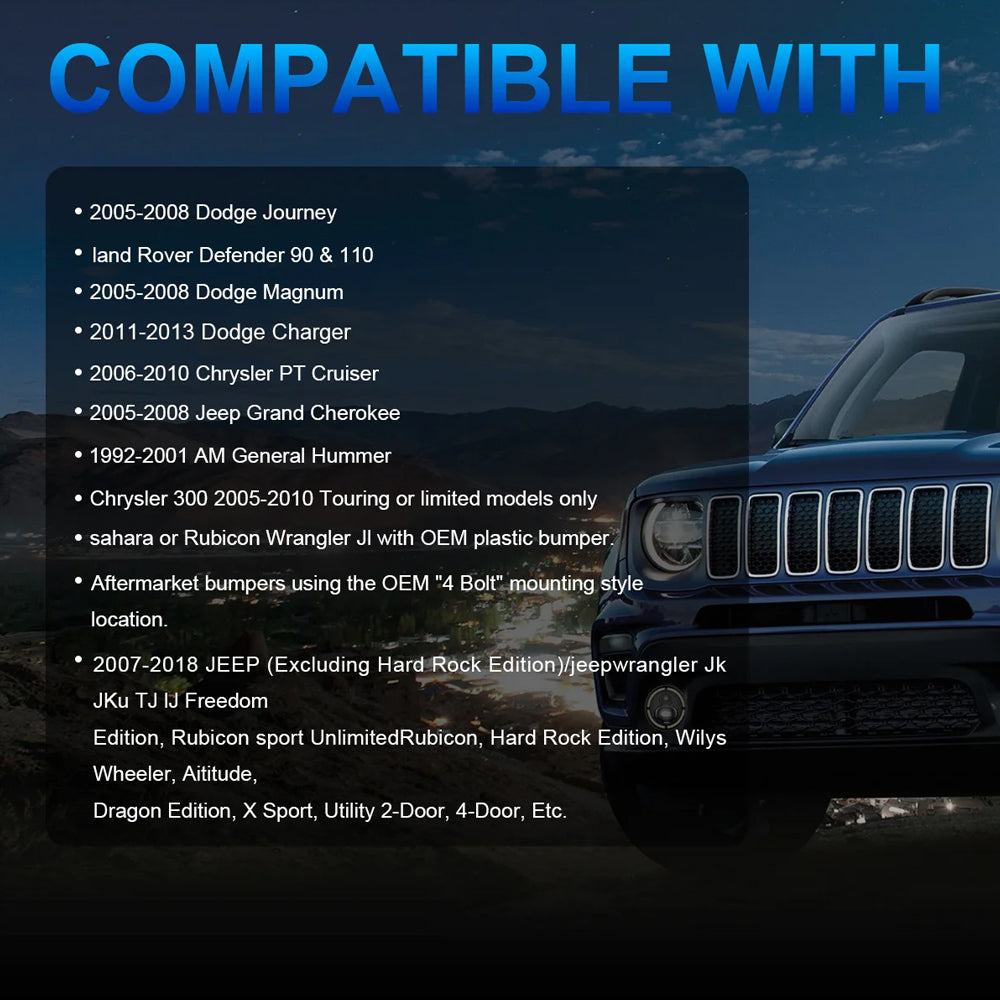 2pcs 96.5mm 30W Round Led Fog Lights White Amber Halo for Jeep Wrangler JK Dodge