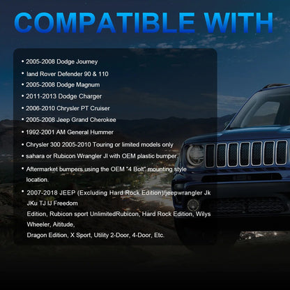2pcs 96.5mm 30W Round Led Fog Lights White Amber Halo for Jeep Wrangler JK Dodge