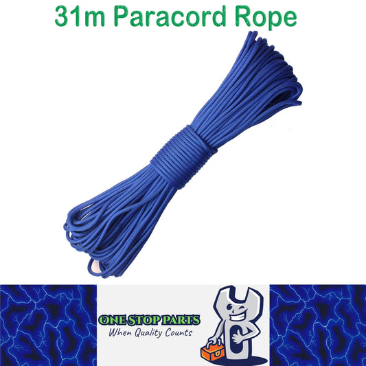 31m Blue 650lb 9 Core Paracord Rope 4mm Parachute Cord Outdoor Camping Rope