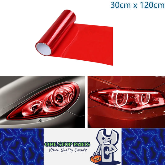 Red PVC Tint Film Wrap for Headlights and Tail Lamps 30cm x 120cm Red Film
