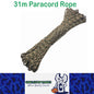 31m CamoGreen 650lb 9 Core Paracord Rope 4mm Parachute Cord Outdoor Camping Rope