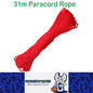 31m Red 650lb 9 core Paracord Rope 4mm Parachute Cord Outdoor Camping Rope