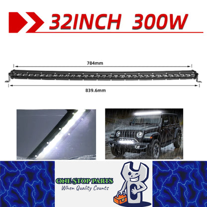 Curved LED Light Bar 840mm 300W Flood Beam Spot Beam Combo LED Work Light Bar