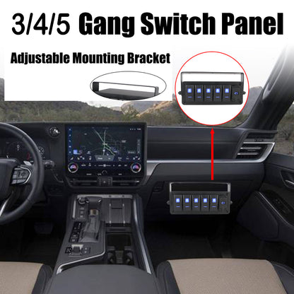 3 Gang Rocker Switch Panel Rotate Box with PD + QC3.0 USB Outlet and Voltmeter