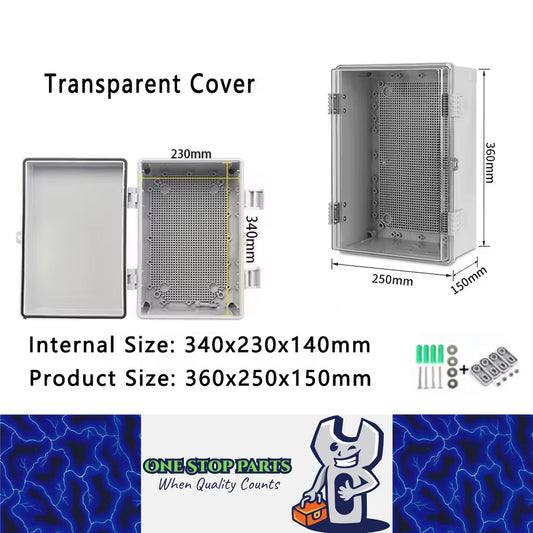Waterproof Outdoor Electrical Box 360x250x150mm Plastic Enclosure Junction Box