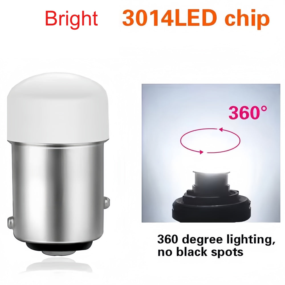 6 x Red BA15S 1156 12V 9SMD 600LM LED Condensing Lens Red (6pcs)