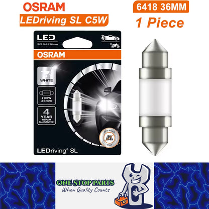 1 x OSRAM C5W LED Festoon 36mm 12V 6000K White LEDriving SL Osram 36mm Festoon