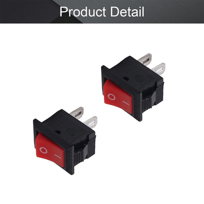5 x Red Rocker Switches 10x15mm ON/OFF 2 Pin SPST Panel Mount Car Boat Switches