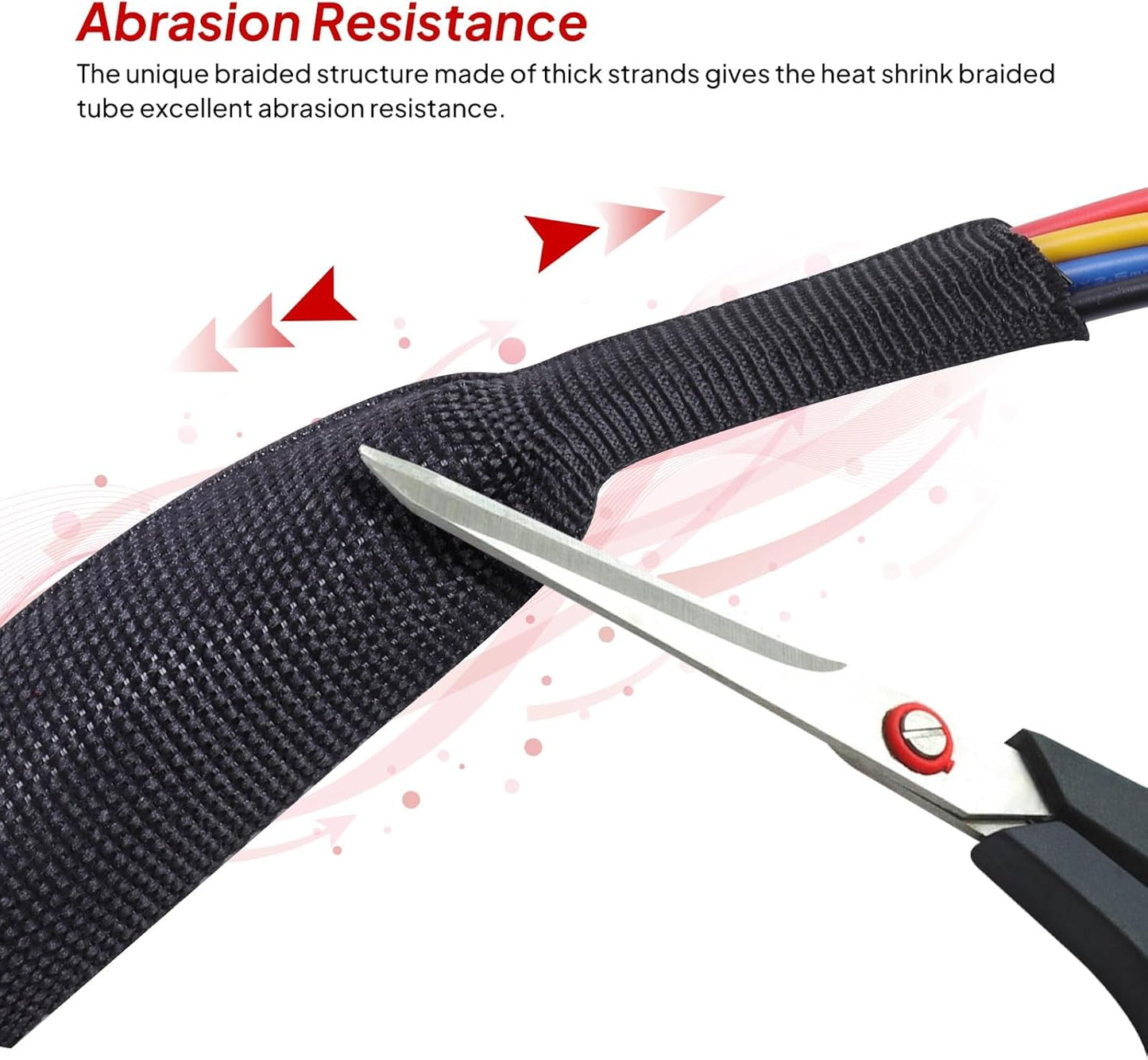 25M x 16mm 2:1 Black Heat Shrink Braided Sleeve Shrink 16mm to 8mm Heat Shrink