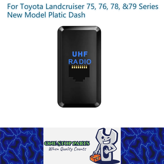 UHF Radio Mike In Dash Socket  LED For Toyota Landcruiser 75, 76, 78, &79 Series