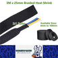 3M x 25mm 2:1 Black Heat Shrink Braided Sleeve Shrink 25mm to 12.5mm Sleeve