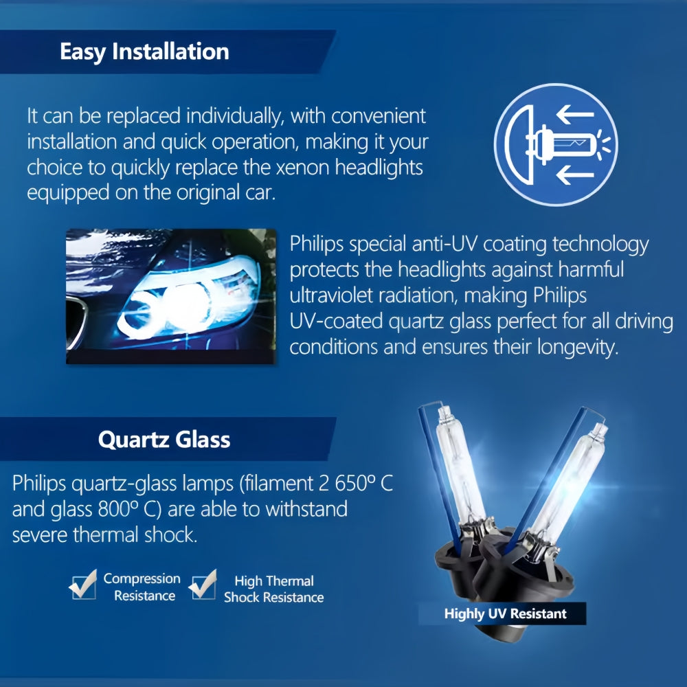 1 x PHILIPS D4S HID Xenon Globe 4200K Headlight Original Philips D4S HID Bulb
