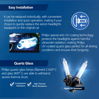 1 x PHILIPS D4S HID Xenon Globe 4200K Headlight Original Philips D4S HID Bulb