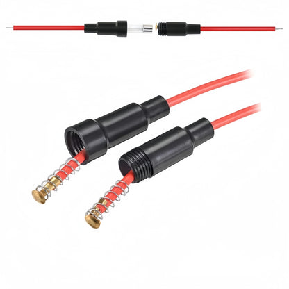 5 x Inline Glass Fuse Holders with 6mm x 30mm Long 7A Glass Fuses 22 AWG Wires