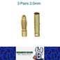 3 Pairs 3mm Bullet Connectors Banana Plugs Male Female for RC Battery ESC Motor