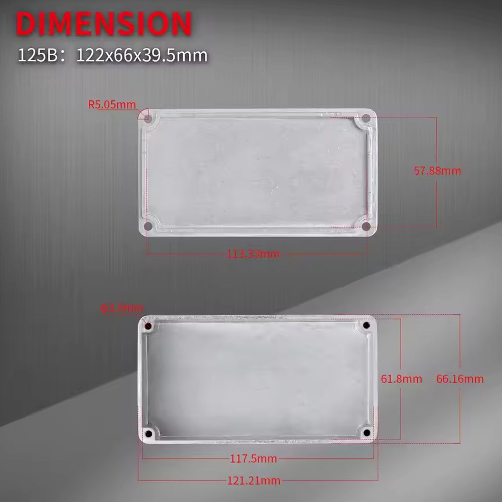 3pcs 125B Guitar Pedal Enclosure Aluminum Diecast Stomp Box Case 122x66x39.5mm