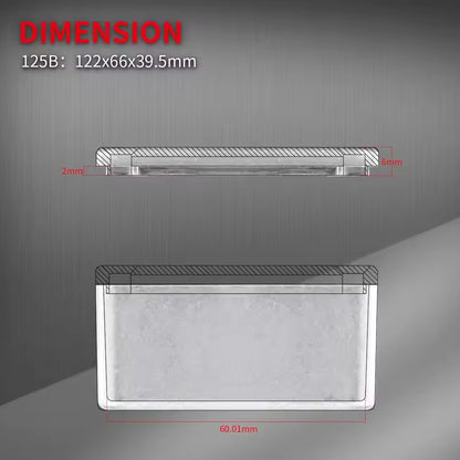 3pcs 125B Guitar Pedal Enclosure Aluminum Diecast Stomp Box Case 122x66x39.5mm