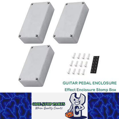 3pcs 125B Guitar Pedal Enclosure Aluminum Diecast Stomp Box Case 122x66x39.5mm