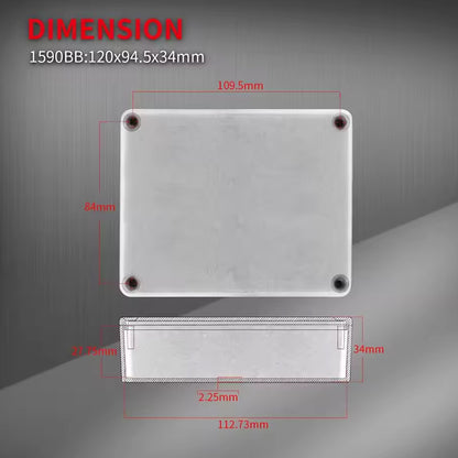 3pcs 1590BB Guitar Pedal Enclosure Aluminum Diecast Stomp Box Case 120x94.5x34MM