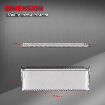 3pcs 1590BB Guitar Pedal Enclosure Aluminum Diecast Stomp Box Case 120x94.5x34MM