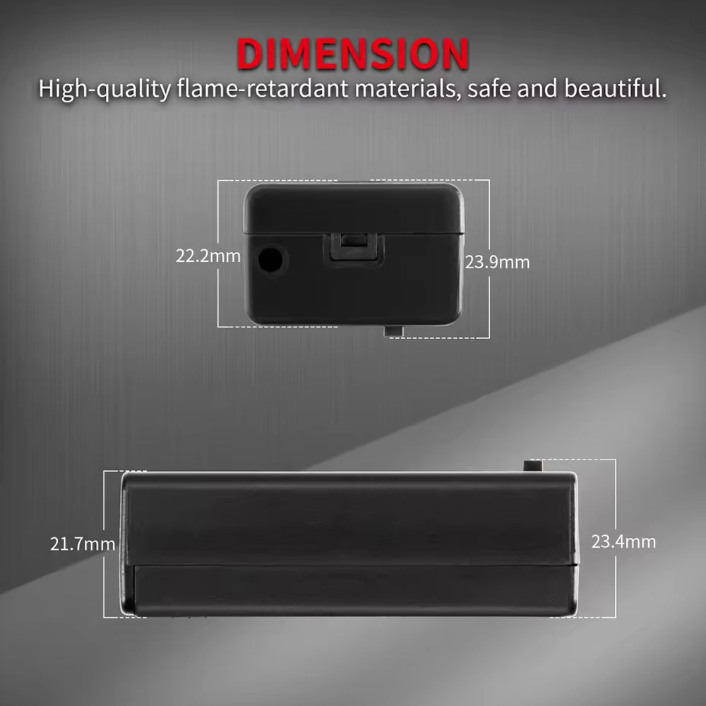 3pcs 9V Battery Holder 9 Volt Battery Box Case with On/Off Switch Cover and Wire
